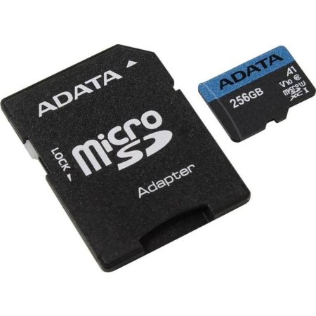 Карта памяти 256 ГБ microSDXC A-DATA AUSDX256GUICL10A1-RA1 Сlass 10  UHS-I U1 A1