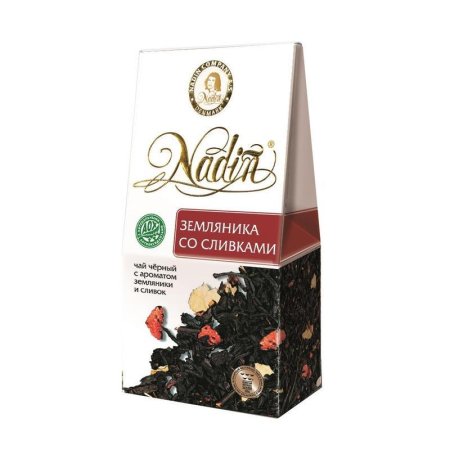 Чай подарочный Nadin листовой черный земляника со сливками 50 г