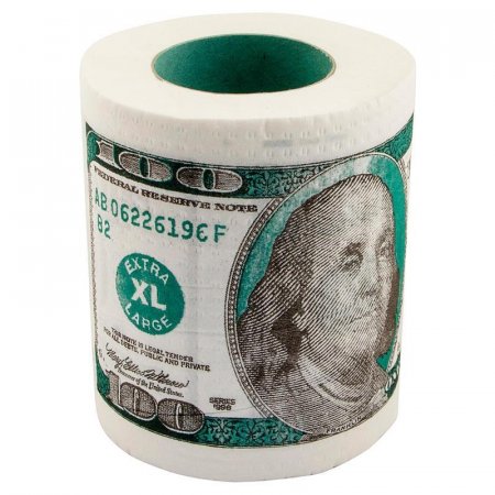 Сувенирная бумага туалетная 100 долларов