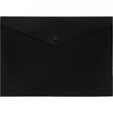 Папка-конверт на кнопке Attache Акварель А4 180 мкм черная (10 штук в  упаковке)