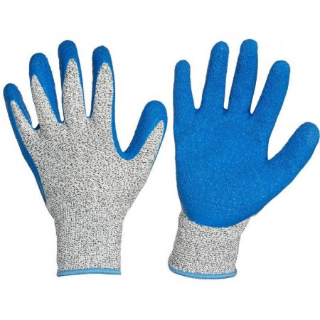 Перчатки рабочие с защитой от порезов Хорнет cпандекс/ПВП/нейлон/файбергласс с латексным покрытием (13 класс, размер 10, XL)