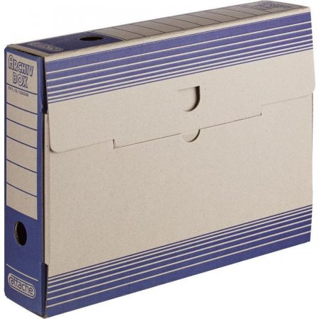 Короб архивный Attache картон синий 75х256х322 мм