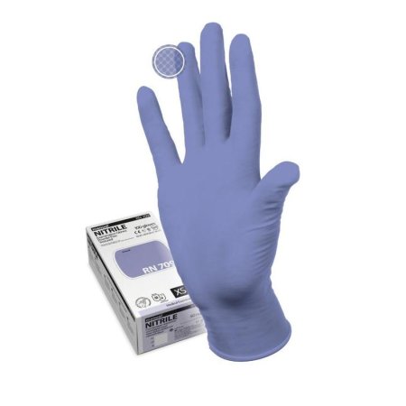 Перчатки медицинские смотровые нитриловые Manual RN 709 текстурированные  нестерильные неопудренные фиолетовые размер XS (100 штук в упаковке)