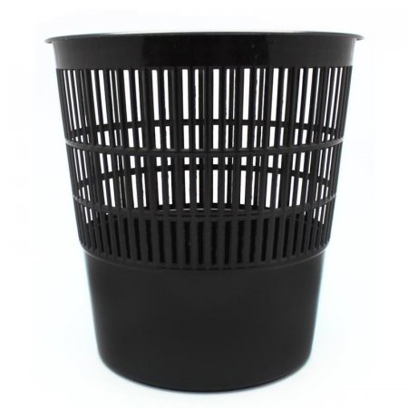 Корзина для мусора 10 л (пластик, черная)
