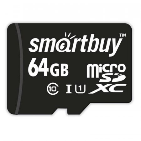 Карта памяти 64 ГБ microSDXC SmartBuy SB64GBSDCL10-01 Class 10