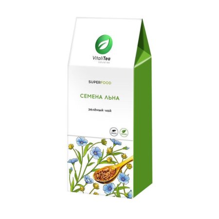 Чай подарочный Nadin листовой зеленый с семенами льна 100 г