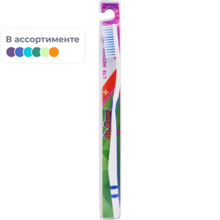 Зубная щётка Dr.Clean L18 средней жёсткости Зубная щётка Dr.Clean L18 средней жёсткости