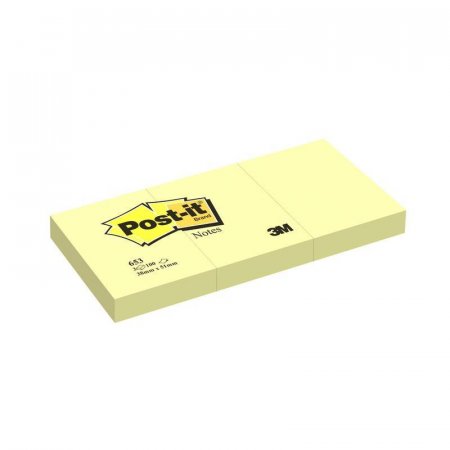 Стикеры Post-it 38x51 мм желтые пастельные 3 блока по 100 листов