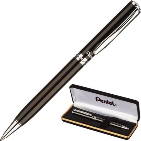 Уценка. Ручка шариковая автоматическая Pentel Sterling B811-A-A цвет  чернил черный цвет корпуса черный