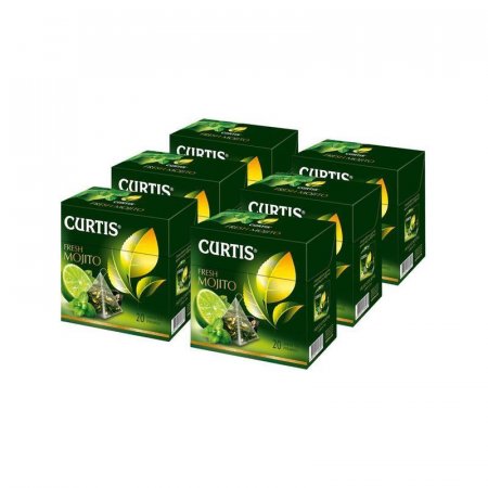 Чай Curtis Fresh Mojito зеленый (6 упаковок по 20 пакетиков-пирамидок)