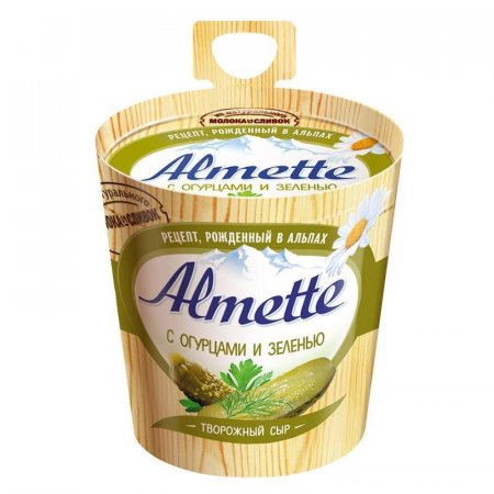 Сыр творожный Almette с огурцами и зеленью 60% 150 г