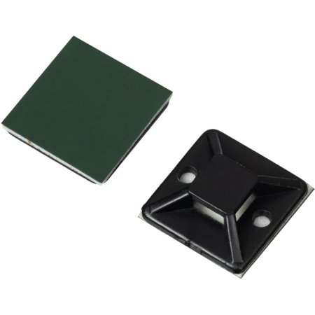 Площадка для стяжки (хомута) BigTech чёрная 20 штук в упаковке  (BT-CTP-20-20-B) Площадка для стяжки (хомута) BigTech чёрная 20 штук в упаковке  (BT-CTP-20-20-B)