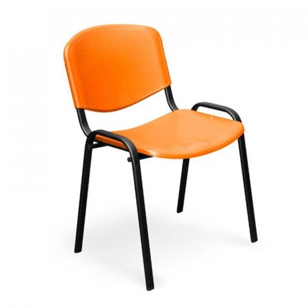 Стул офисный Easy Chair Изо оранжевый (пластик, металл черный)