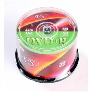 Диск DVD+R VS 4.7 Gb 16x (50 штук в упаковке)