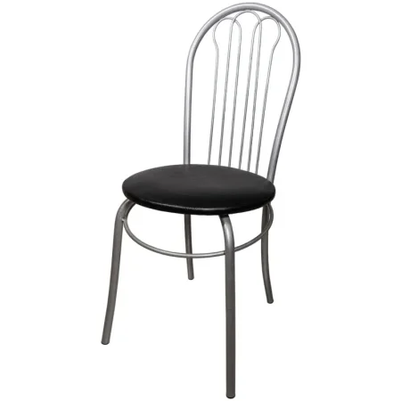 Стул обеденный Тюльпан чёрный (искусственная кожа, металл) Стул обеденный Тюльпан чёрный (искусственная кожа, металл)