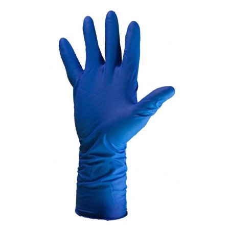 Перчатки медицинские смотровые латексные Safe and Care High Risk DL 215  нестерильные неопудренные синие размер S (50 штук в упаковке)