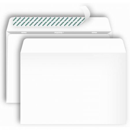 Конверт почтовый Postfix Bong C4 (229x324 мм) белый удаляемая лента (250 штук в упаковке)