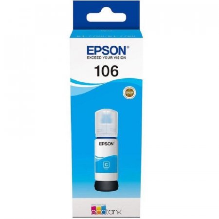 Контейнер с чернилами Epson 106 T00R2 C13T00R240 голубой оригинальный