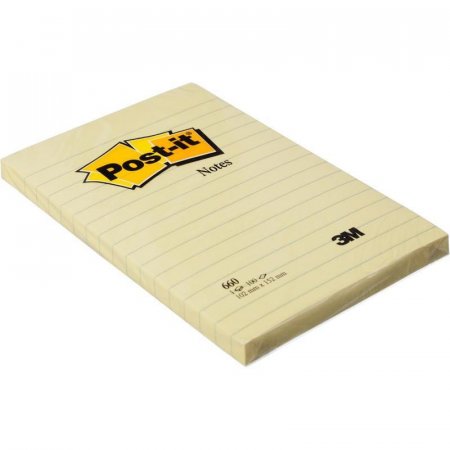 Стикеры Post-it 102x152 мм желтые пастельные 100 листов