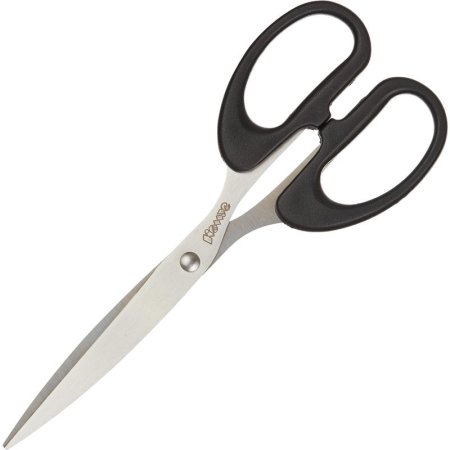 Ножницы 190 мм Комус с пластиковыми симметричными ручками черного цвета