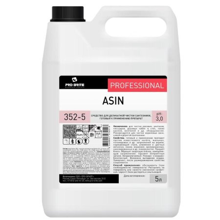 Средство для деликатной чистки сантехники Pro-Brite ASIN 5 л (готовое к   применению средство)