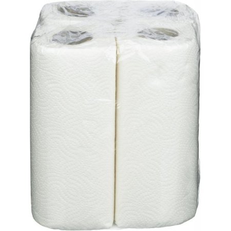 Полотенца бумажные 2-слойные  белые 12,5 м (4 рулона в упаковке)