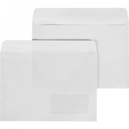 Конверт почтовый Ecopost С5 (162x229 мм) белый удаляемая лента правое окно (1000 штук в упаковке)
