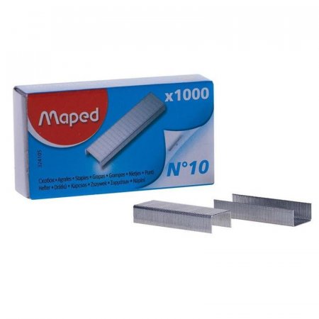 Скобы для степлера №10 Maped никелированные (1000 штук в пачке)