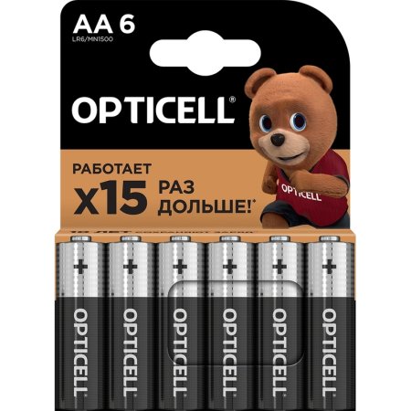 Батарейка AA пальчиковая Opticell Basic (6 штук в упаковке)