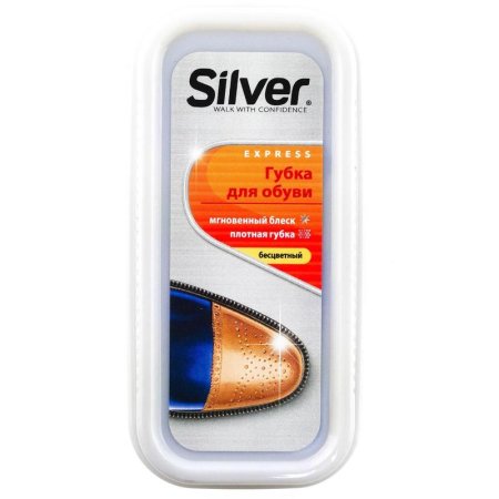 Губка для обуви Silver бесцветная для гладкой кожи
