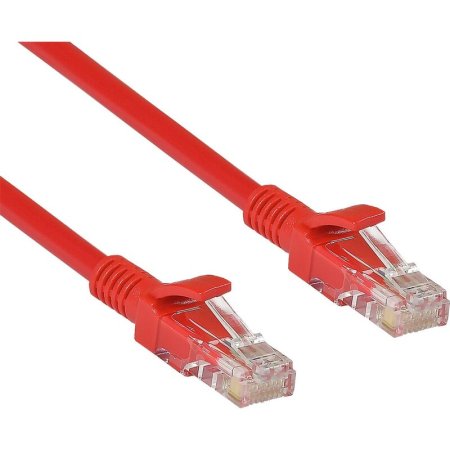 Патч-корд витая пара ExeGate UTP-RJ45-RJ45-5e-0,3M-RD cat 5e 0.3 м  (EX258666RUS)