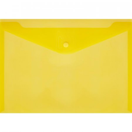 Папка конверт с кнопкой КНК 180 желтый прз. 10шт/уп