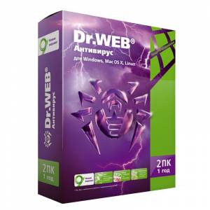 Антивирус Dr.Web на 2 ПК (коробка)