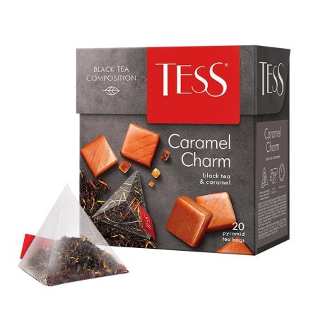 Чай Tess Caramel charm черный 20 пакетиков-пирамидок