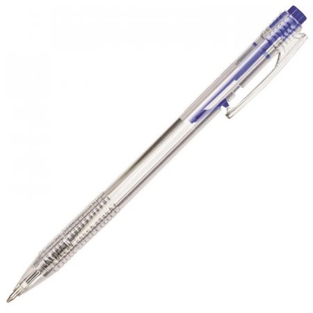 Ручка шариковая одноразовая автоматическая синяя (толщина линии 0.7 мм)