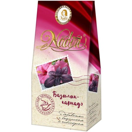 Чай подарочный Nadin Базилик каркадэ листовой черный 50 г