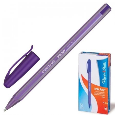 Ручка шариковая неавтоматическая масляная Paper Mate InkJoy фиолетовая (толщина линии 0.8 мм)