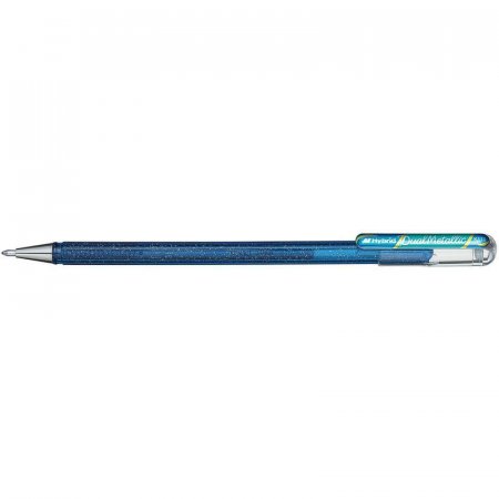 Ручка гелевая Pentel Hibrid Dual Metallic 0.55 мм хамелеон синий/зеленый