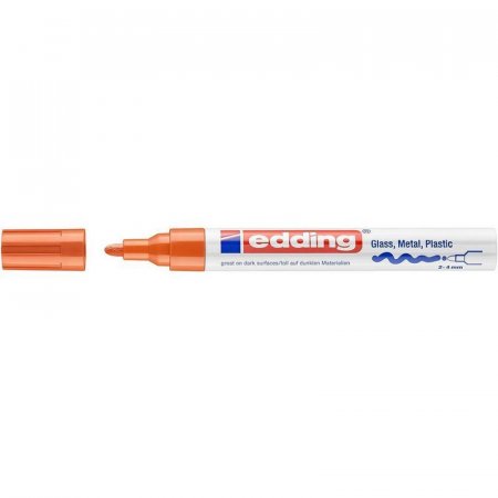 Маркер Edding 750/6 CR оранжевый (толщина линии 2-4 мм)