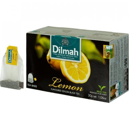 Чай Dilmah Lemon черный с лимоном 20 пакетиков