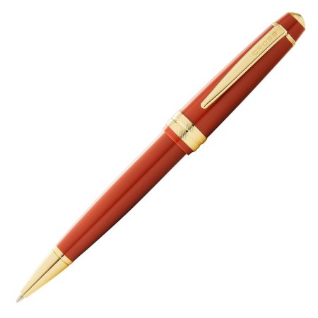 Ручка шариковая Cross Bailey Light Polished Amber Resin and Gold Tone цвет чернил черный цвет корпуса оранжевый (артикул производителя AT0742-13)