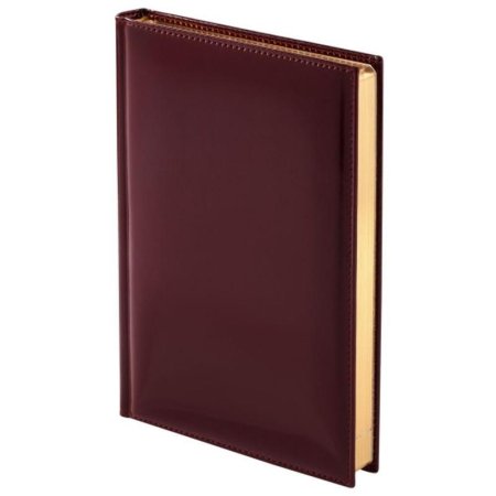 Ежедневник недатированный Attache Luxe натуральная кожа А5 168 листов  бордовый (золотистый обрез, 150х210 мм)