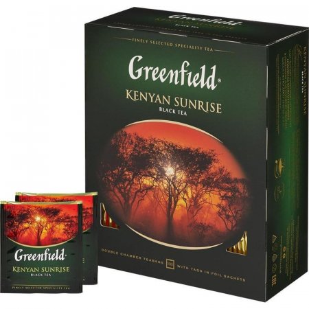 Чай Greenfield Kenyan Sunrise черный 100 пакетиков