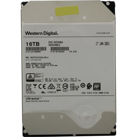 Жесткий диск Western Digital Ultrastar DC HC550 16 ТБ   (0F38462/WUH721816ALE6L4)
