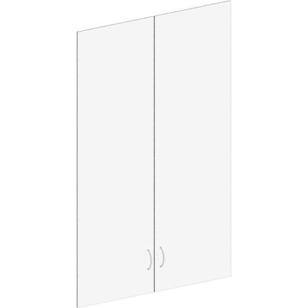 Двери средние Арго стеклянные прозрачные (710х2х1120 мм, 2 штуки)
