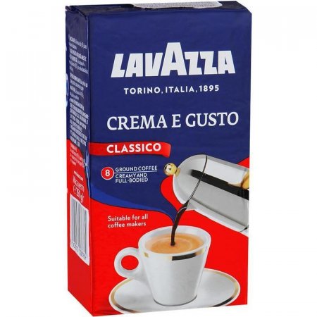 Кофе молотый Lavazza Crema e Gusto 250 г (вакуумная упаковка)