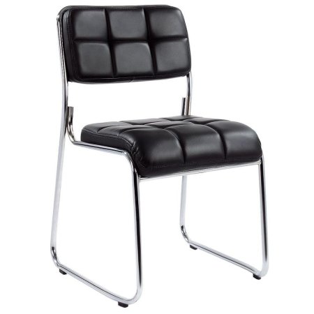 Стул офисный Easy Chair 803 VP черный (искусственная кожа, металл хромированный)