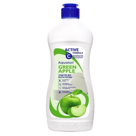 Средство для мытья посуды Aqualon Зеленое яблоко 500 мл
