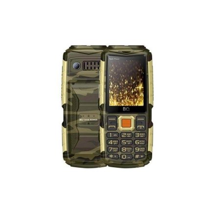 Мобильный телефон BQ-2430 Tank Power зеленый/золотистый