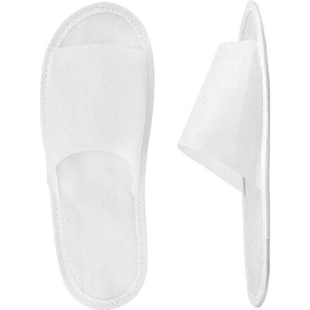 Тапочки одноразовые спанбонд открытый мыс подошва 3 мм белые (100 пар в  упаковке) Тапочки одноразовые спанбонд открытый мыс подошва 3 мм белые (100 пар в  упаковке)